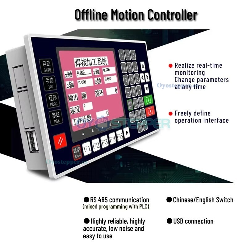 Controlador CNC Programable para Motores Servo/Paso a Paso 2/3/4 Ejes Panel de Control de Velocidad